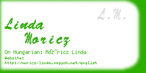 linda moricz business card